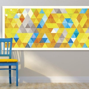 Painting on canvas 150X60cm ABSTRACT TRIANGLES 02107 image 1