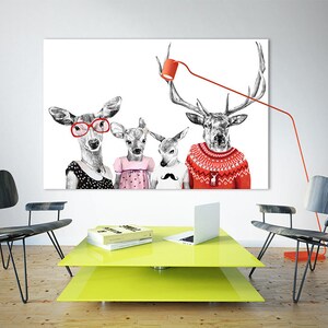 Deer print on canvas 120x80 cm FAMILY 22: 02153 image 2