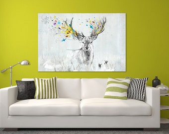 Deer wall decor 120x80 cm - Origami