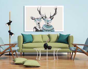 Deer wall decor 120x80 cm - LOVE DEER 02142