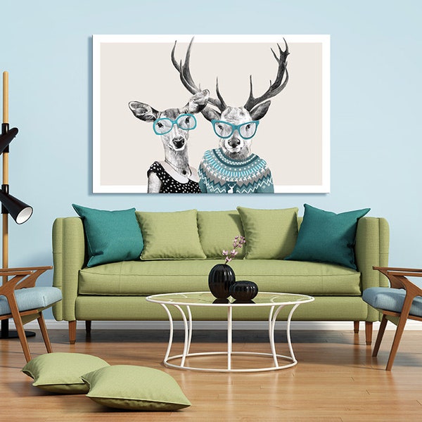 Deer wall decor 120x80 cm - LOVE DEER 02142