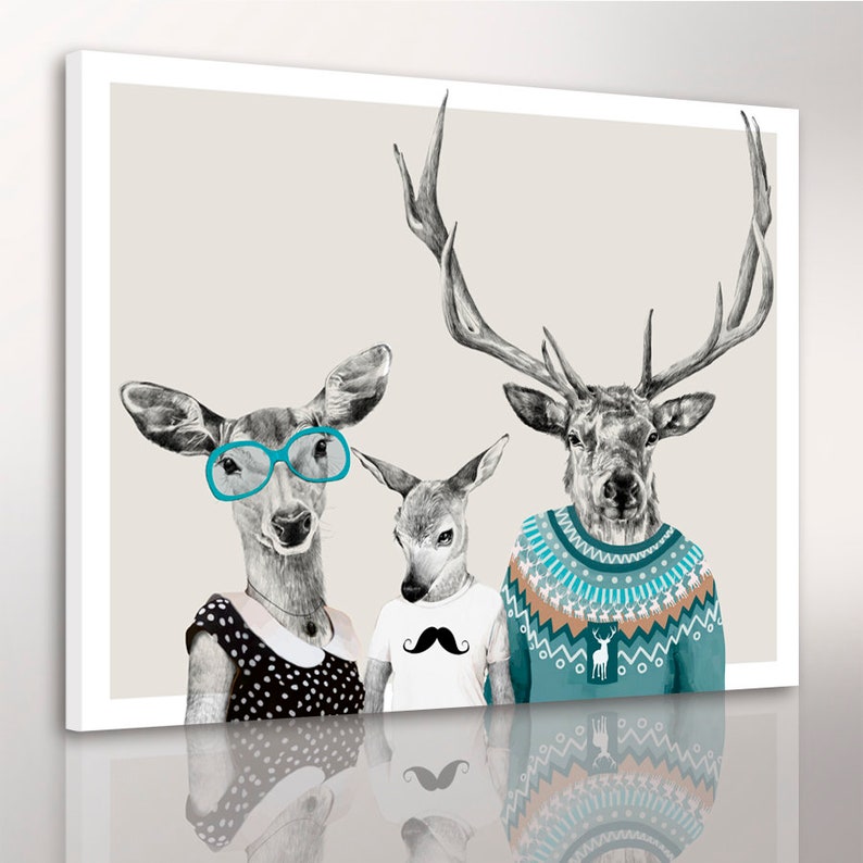 Deer wall decor 100x80 cm FAMILY 21: 02166 image 3