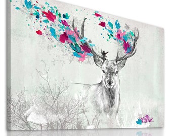 Deer wall decor 120x80 cm - DEER AUTUMN 02229