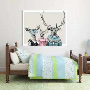 Deer print on canvas 100x80 cm FAMILY 21: 02146 image 2