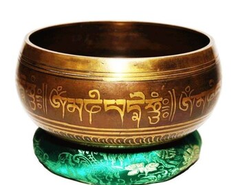 3 in 1 set di ciotola di canto ,fatto a mano in Nepal, Utilizzare per la meditazione e la guarigione.