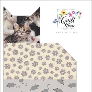 SPARENSET 3 Fat Quarter CATS en Paws stoffenpakket nr. 220310