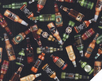 BEER BOTTLES "ON TAP" Fabric No. 210969