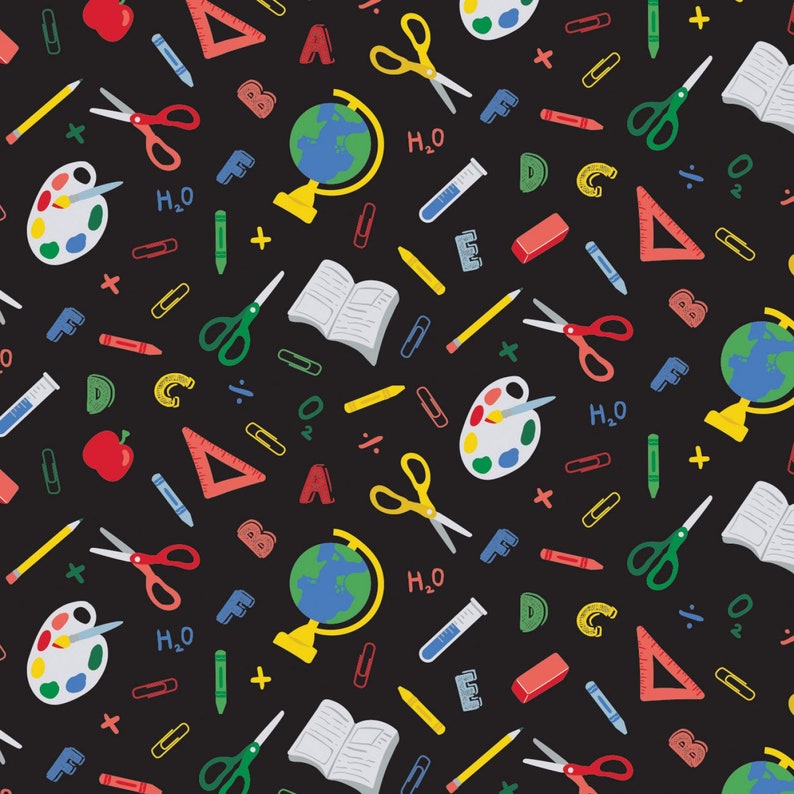 SCHOOL UTENSILS Back to School fabric no. 210253 image 2