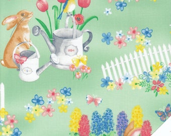 HASEN UND BLÜTEN "Bunnies & Blossoms" Stoff Nr. 210125
