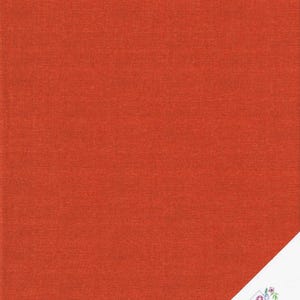 LINEN TEXTURE, orange patchwork fabric No. 200639