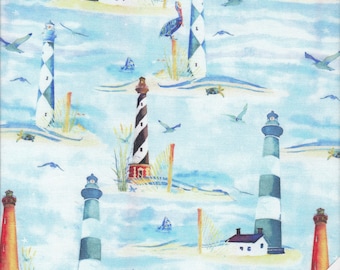 MARITIME LIGHTHOUSES fabric no. 180522