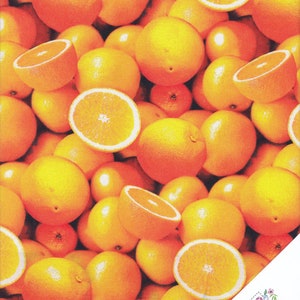 ORANGEN, APFELSINEN Al a Carte OBST Fabric No. 200560 image 1