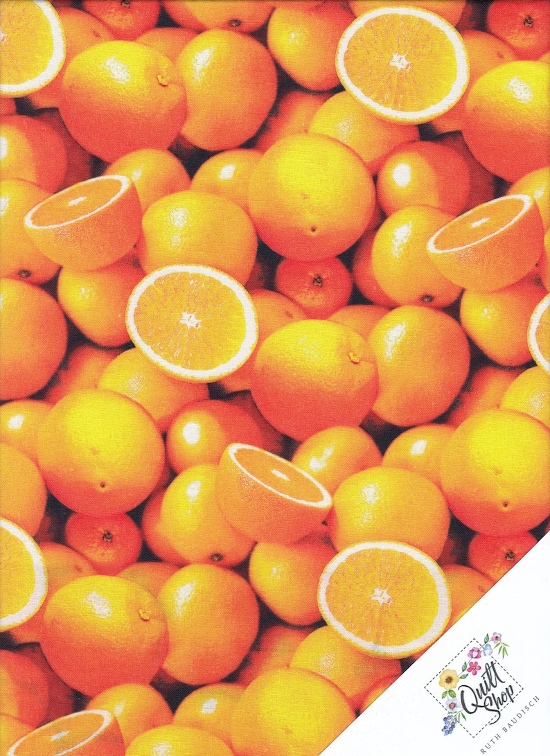 ORANGEN, APFELSINEN Al a Carte OBST Fabric No. 200560 image 1