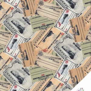 TICKETS, TICKETS, "Autumn Steam" fabric No. 201120