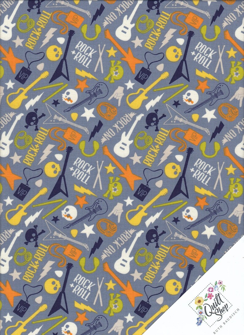 Music material ROCK ON Fabric No. 210422 image 1