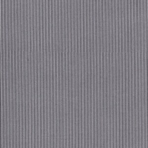May include: A white fabric with thin black vertical stripes. The fabric has a smooth texture.