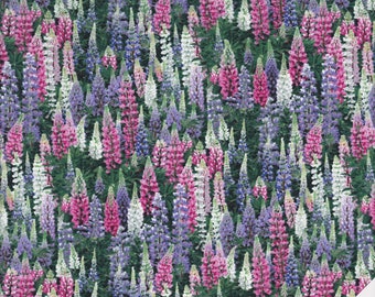 TISSU FLEUR LUPIN Tissu N° 190720