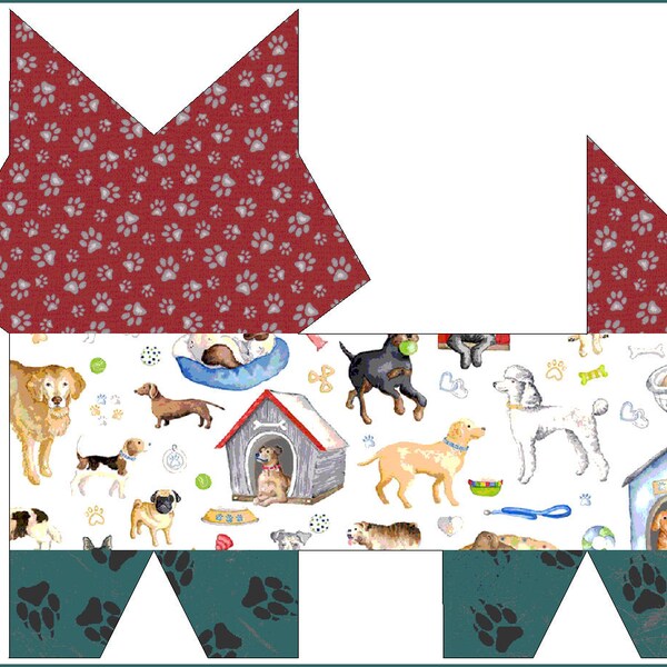 3 Fat Quarter HUNDE STOFFPAKET Nr. 220151