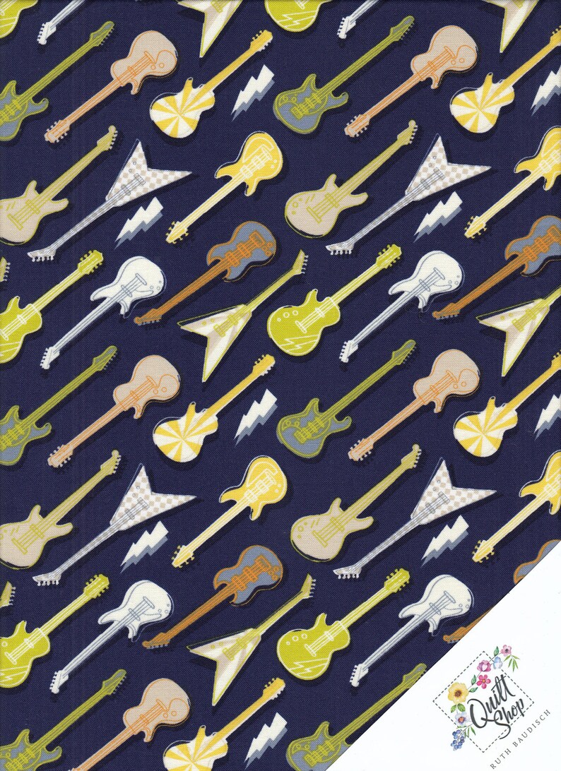 Music Fabric E-GITARREN Rock On Fabric No. 210424 image 1