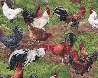 HÜHNER Stoff  Nr. 170121