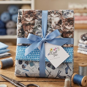 SET DE AHORRO PARA TEJER 3 Fat Quarter 50 cm x aprox. 55 cm paquete de tela n.° 220725