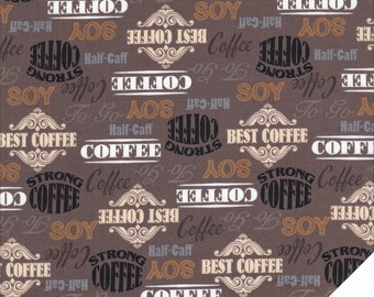 COFFEE SHOP SCHRIFT "Coffee Shop" Stoff  Nr.  210278