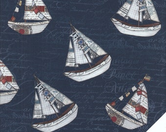 MARITIME SAILING SHIPS "Set Sail" Fabric No. 210790
