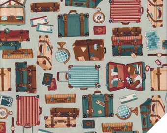 SUITCASE TRAVEL ITEMS Fabric No. 240506