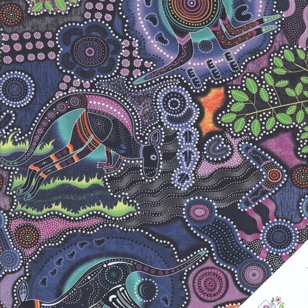 PURPLE KANGAROO "Walkabout 2" Fabric No. 210410