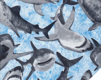 HAIE, "Shark Attack" Stoff  Nr. 210650