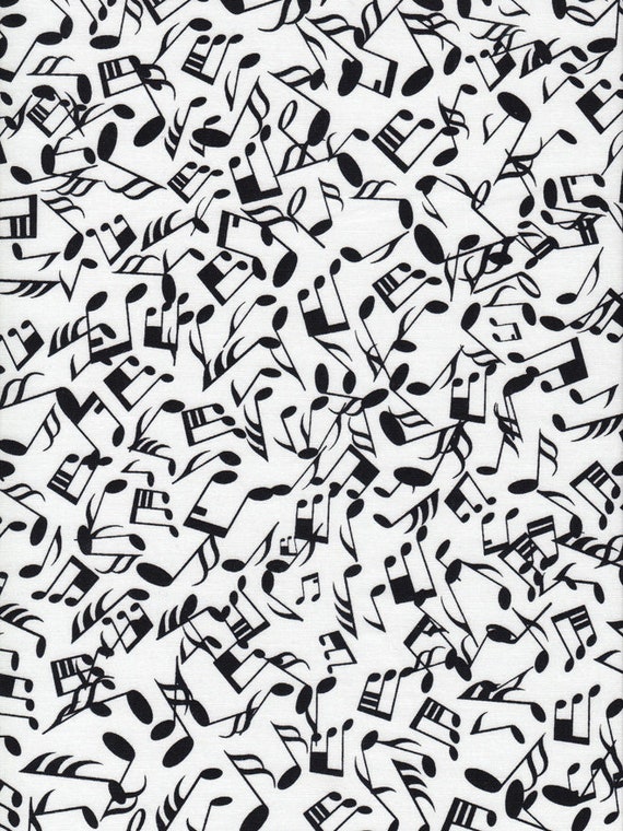 Quilt Baumwollstoff Mit Noten Bedruckt NOTEN Stoff 160303