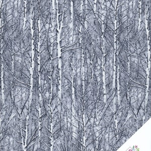 BIRCHES IN THE SNOW Fabric No. 191009