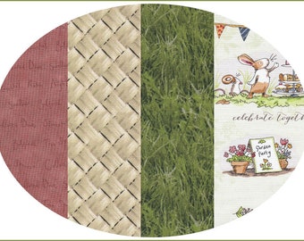 4 FORFAIT TISSU Fat Quarter PÂQUES No. 210117