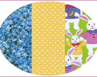 3 Fat Quarter EASTER FABRIC PACKAGE #201291