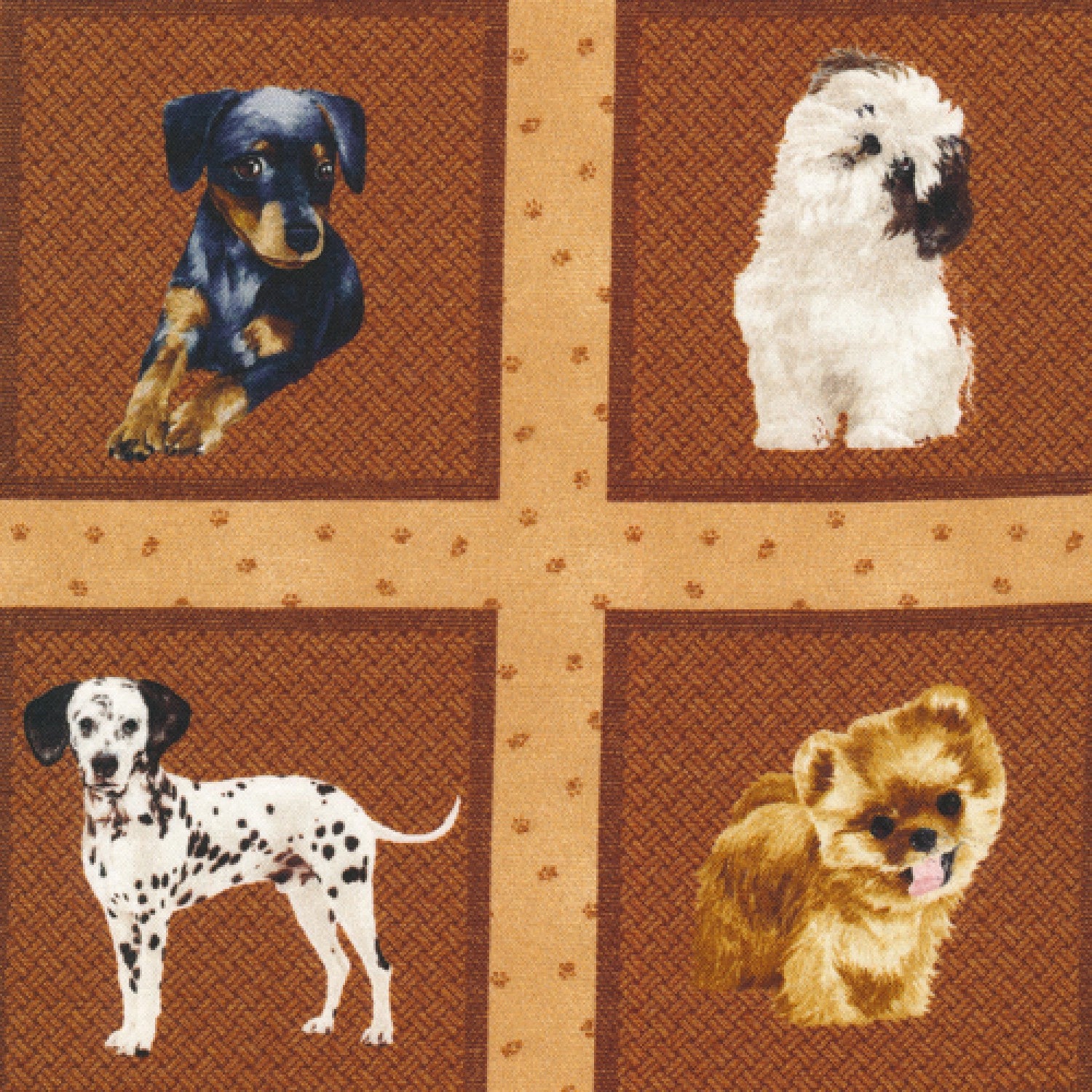 MY PET FAMILY Dogs Panel Fabric No. 190727 Etsy