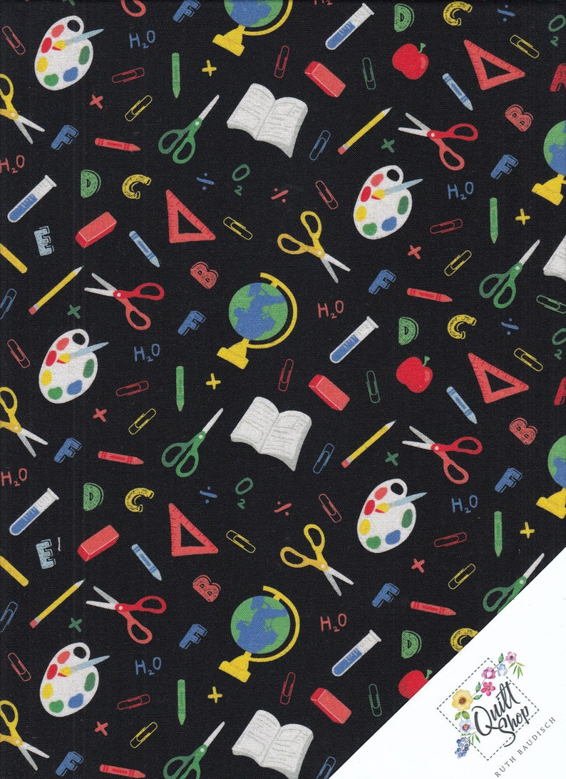 SCHOOL UTENSILS Back to School fabric no. 210253 image 1