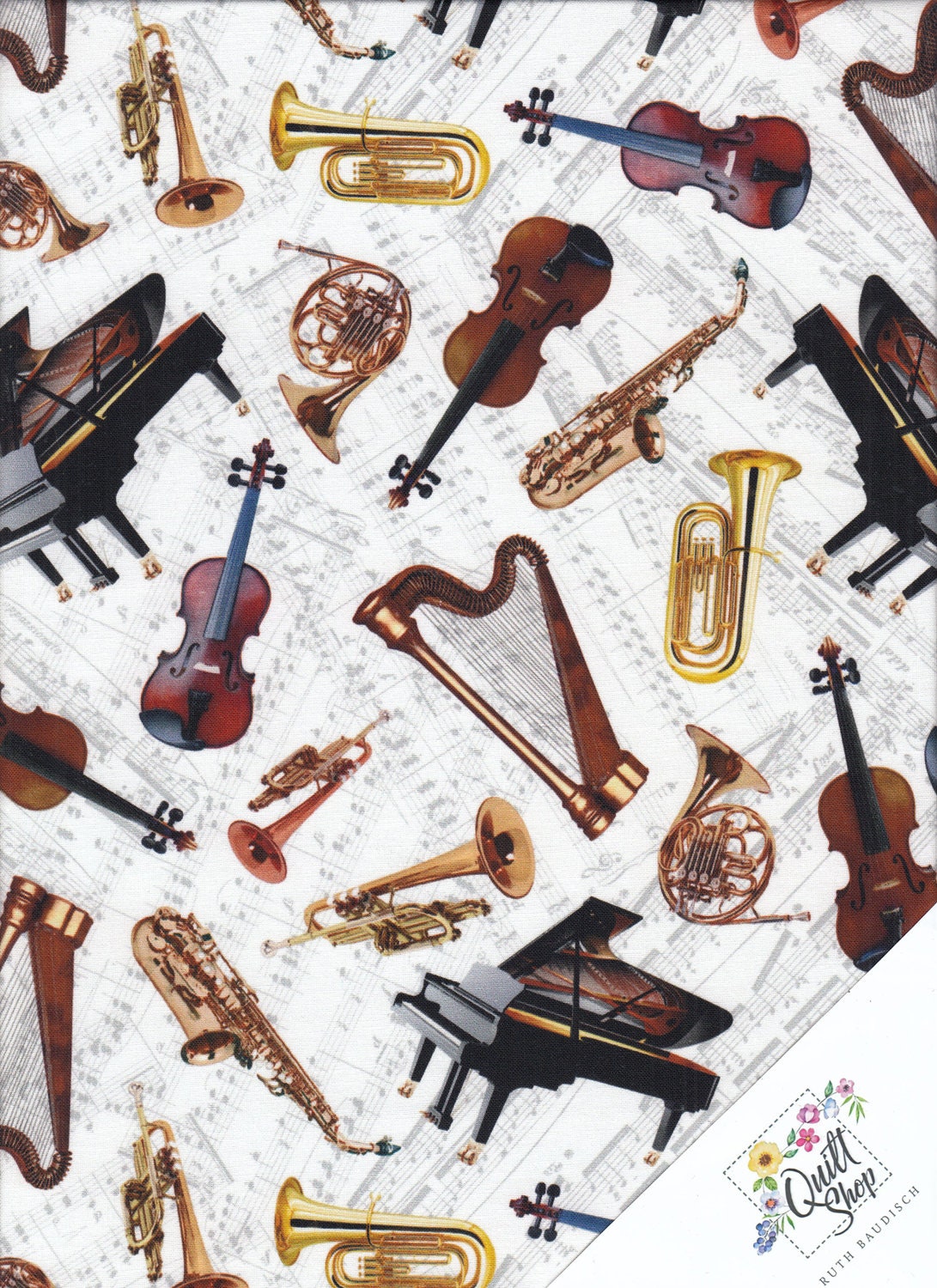 MULTI SYMPHONY MUSICAL INSTRUMENTS "Pitch Perfect" Fabric No. 220206