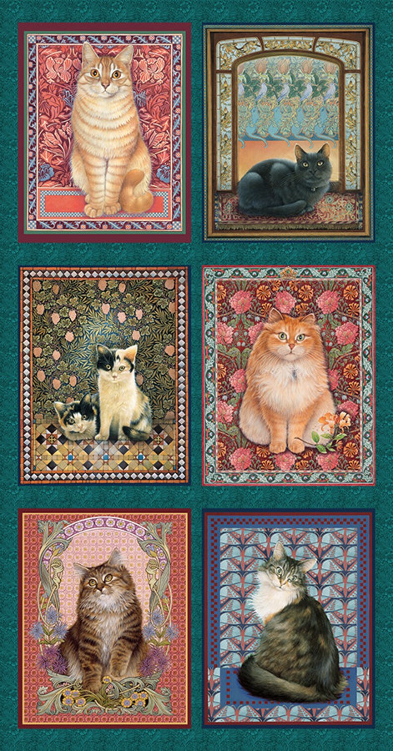 CAT PANEL Sophisti Cats fabric No. 231020 image 1