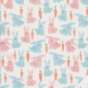 BUNNY AND CARROTS fabric no. 190609