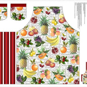 APRONS panel "Fruit for Thought" fabric #220438