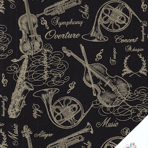 GOLDEN MUSICAL INSTRUMENTS Patchwork fabric No. 200607