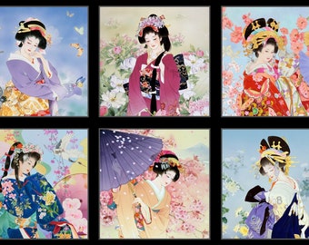 Japon GEISHA-PANEL Tissu « Geiko Collection » n° 210434