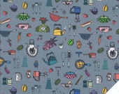 KITCHEN UTENSILS, FOOD Fabric No. 200906