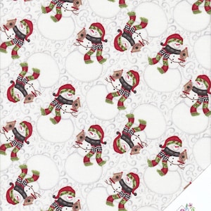 Christmas fabric SCHNEEMÄNNER &quot;Snow Place Like Home&quot; No. 210261