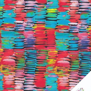SUNSET BRUSHSTROKES « Palette Impressions » Tissu N° 220211