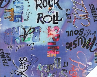 MUSIC STYLES Rock and Roll "Rhythm and Hues" Fabric No. 210931
