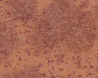 May include: A brown fabric with a subtle, faded floral pattern in a darker shade of brown.
