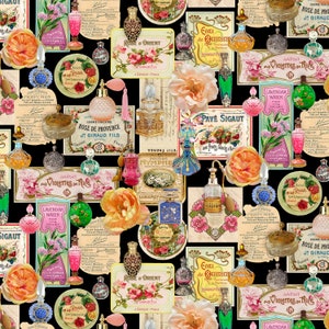 PERFUME BOTTLES, PERFUME BOTTLES "The Gilded Age" fabric no. 231121