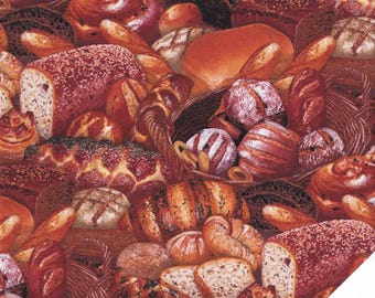 BREAD, ROLLS, PLAGUETTE Patchwork fabric No. 130552