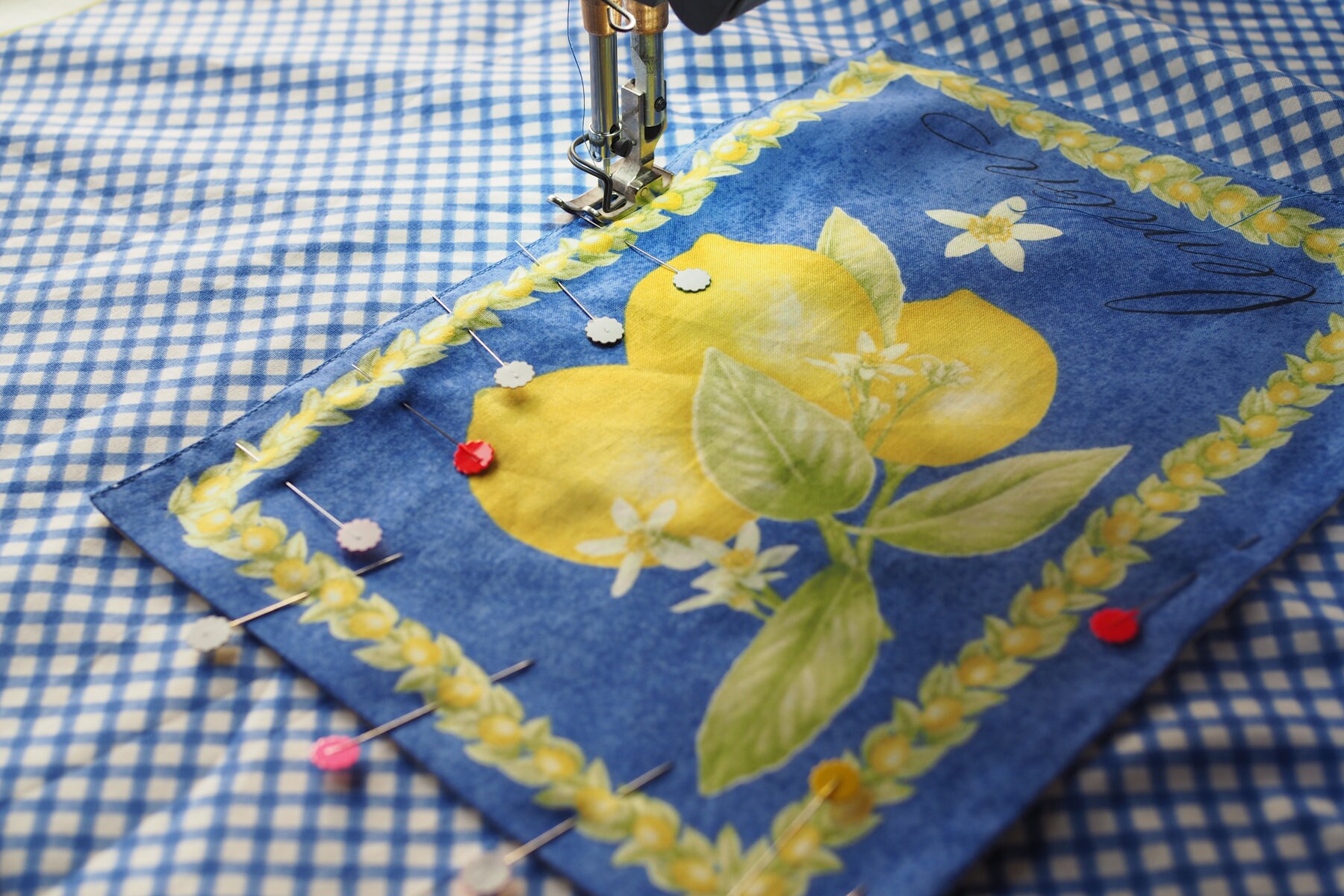 SchÜrzenpanel just Lemons Fabric No. 210252 Etsy UK